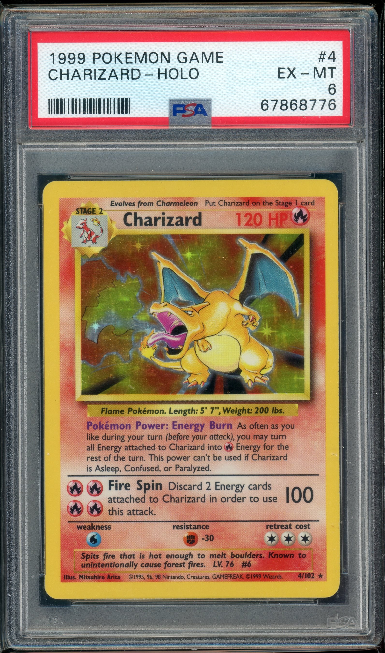 PSA 6 CHARIZARD-HOLO