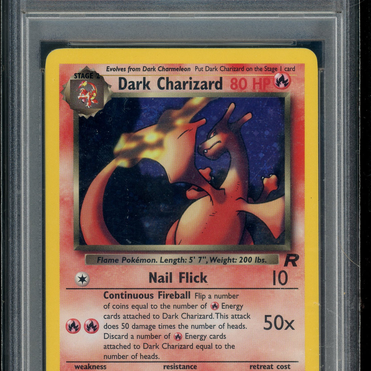 pokemon dark charizard card price PSA 7 DARK CHARIZARD-HOLO