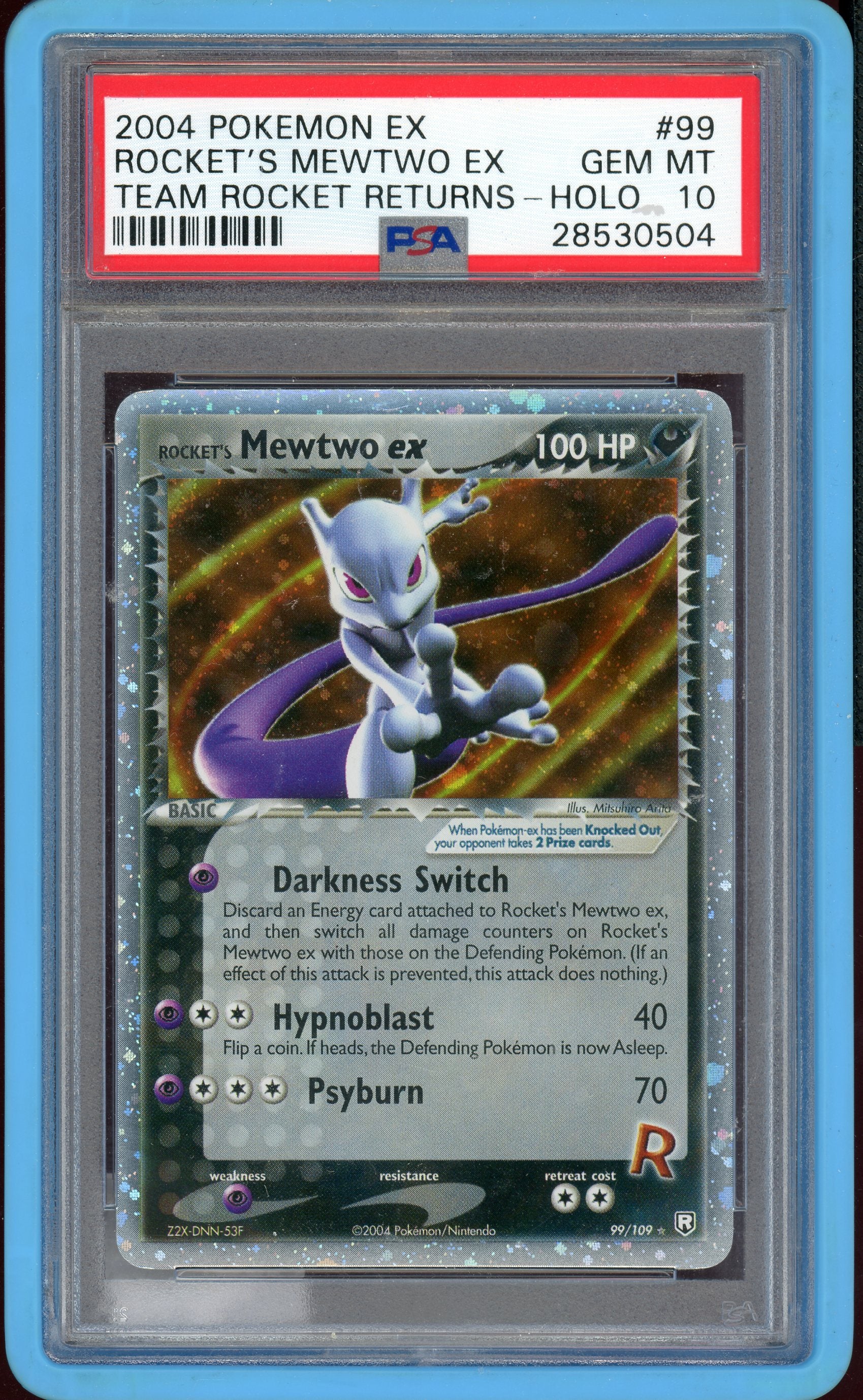 PSA 10 ROCKET'S MEWTWO EX TEAM ROCKET RETURNS-HOLO