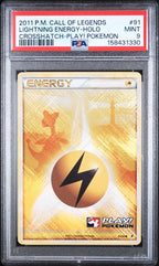 PSA 9 LIGHTNING ENERGY-HOLO CALL OF LEGENDS CROSSHATCH-PLAY!