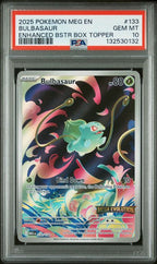 PSA 10 BULBASAUR ENHANCED BSTR BOX TOPPER