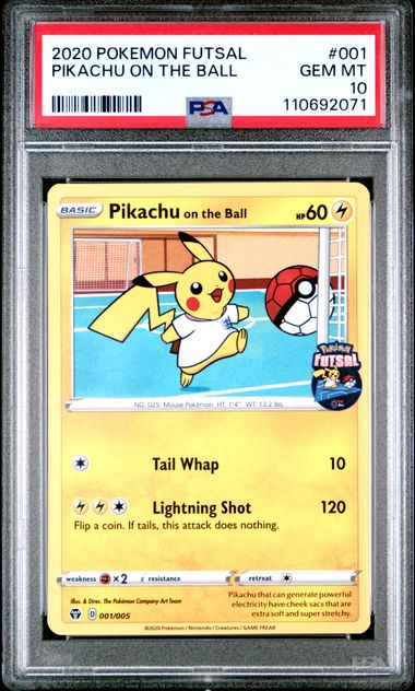 PSA 10 PIKACHU ON THE BALL