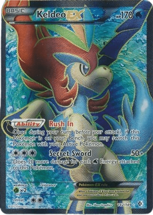 Keldeo EX - 142/149 - Full Art Ultra Rare - ZardoCards