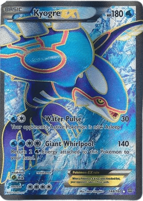 Kyogre EX - 148/160 - Full Art Ultra Rare - ZardoCards