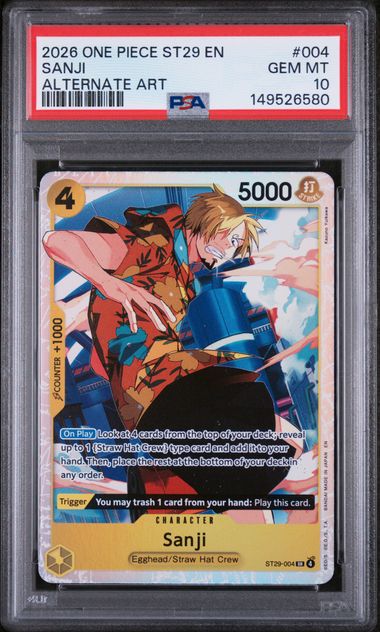PSA 10 SANJI ALTERNATE ART