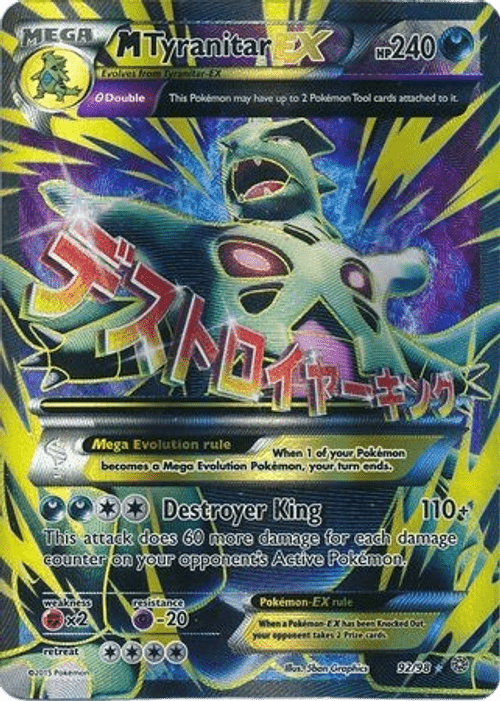 M Tyranitar EX - 92/98 - Full Art Ultra Rare - ZardoCards