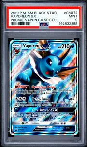 PSA 9 VAPOREON GX BLACK STAR PROMO