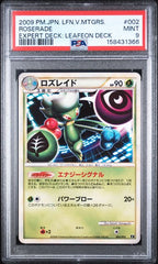 PSA 9 ROSERADE JAPANESE LEAFEON VS METAGROSS EXPERT DECK 1ST ED.
