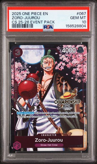 PSA 10 CHAMPIONSHIP 2025-26 EVENT PACK ZORO-JUUROU