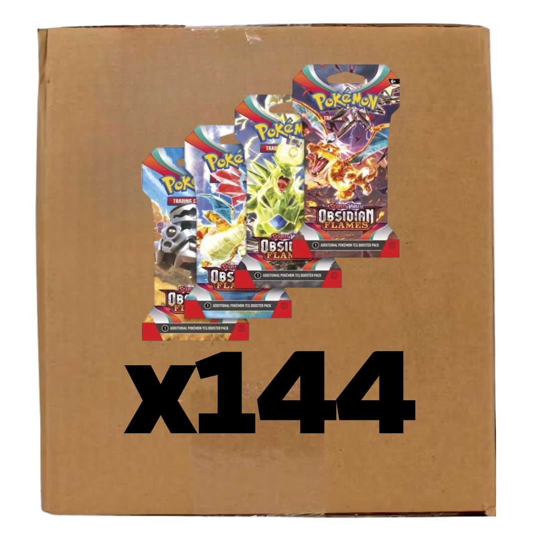 Sealed Case Obsidian Flames Sleeved Pack