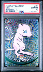 PSA 10 MEW 2000 TOPPS CHROME POKEMON TV #151