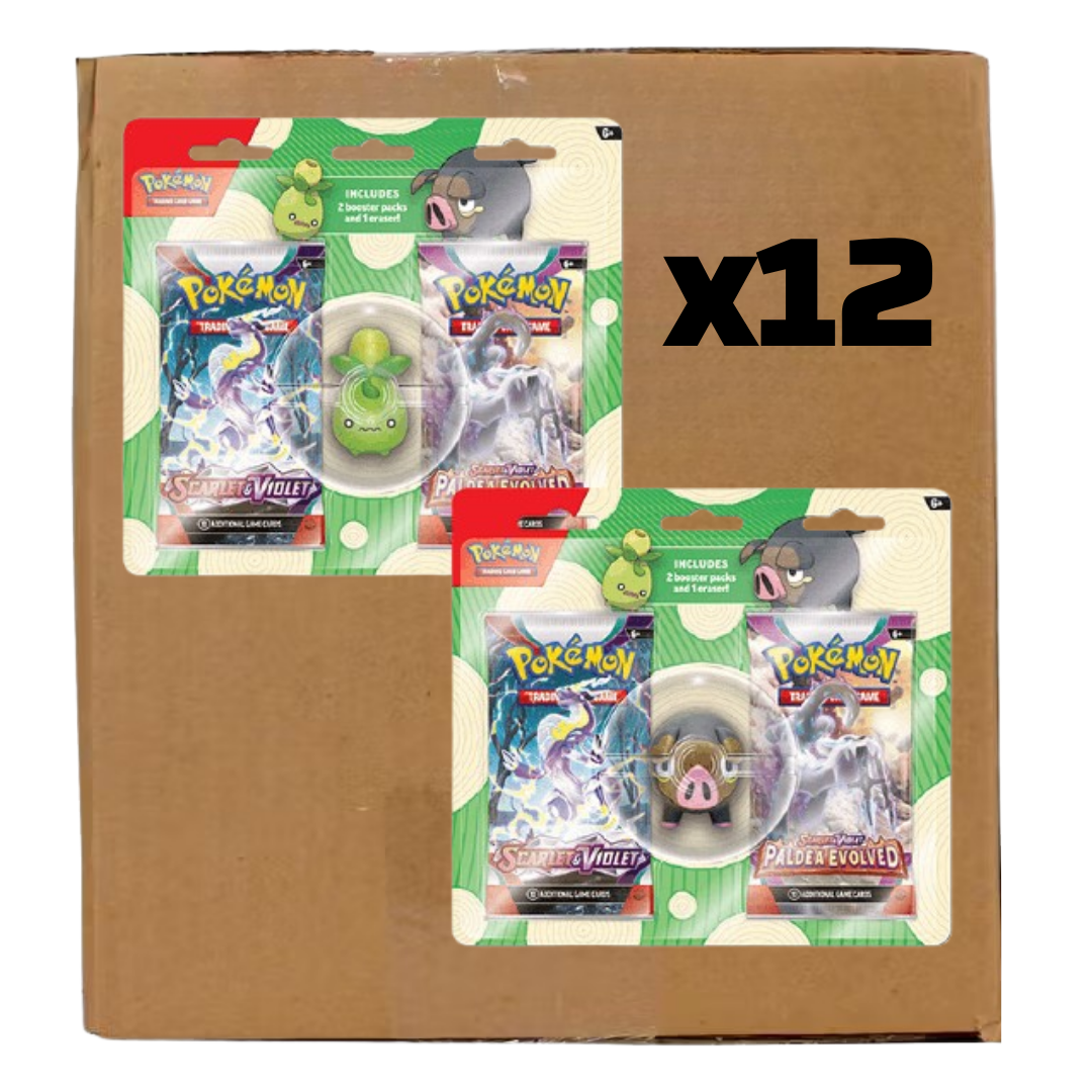 Sealed Case Back to School Eraser 2-Packs Blisters