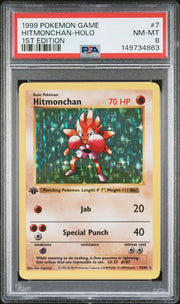 PSA 8 HITMONCHAN HOLO 1ST EDITION
