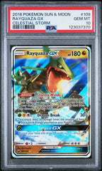 PSA 10 RAYQUAZA GX CELESTIAL STORM