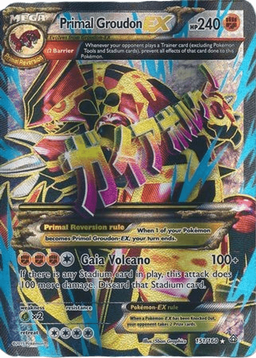 Primal Groudon EX - 151/160 - Full Art Ultra Rare - ZardoCards