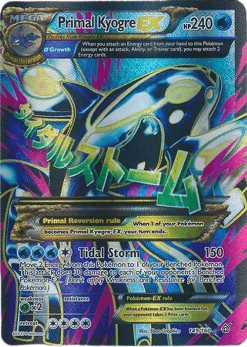 Primal Kyogre EX - 149/160 - Full Art Ultra Rare - ZardoCards