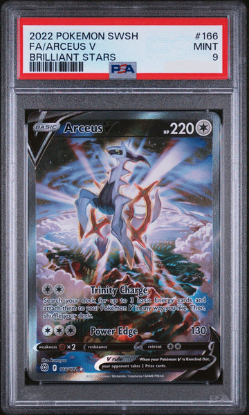 2022 Pokemon Sword & Shield Brilliant Stars Arceus V #166 Fa Brilliant Stars PSA 9