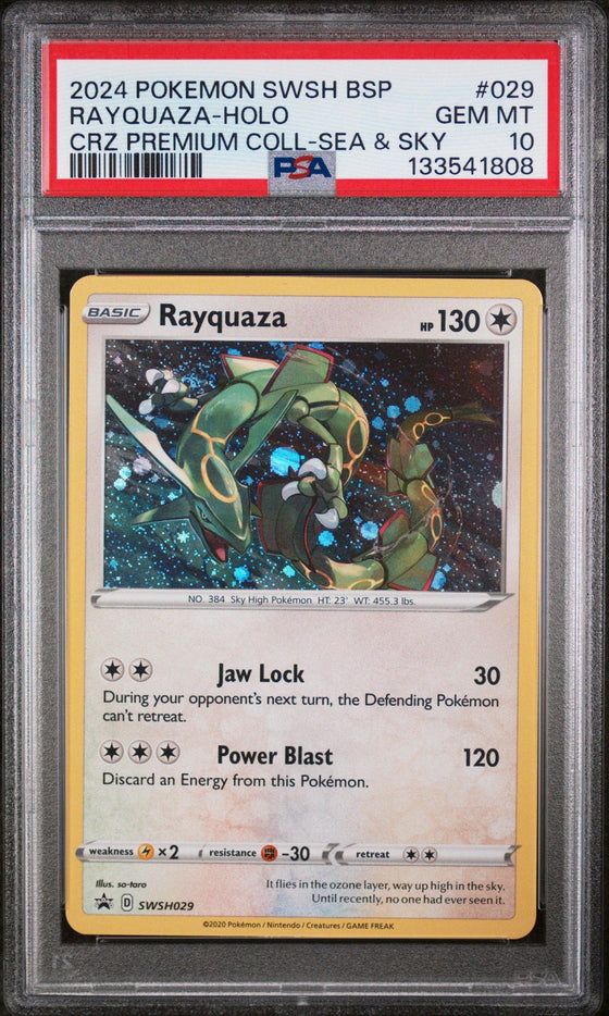 PSA 10 RAYQUAZA HOLO PREMIUM COLLECTION SEA & SKY