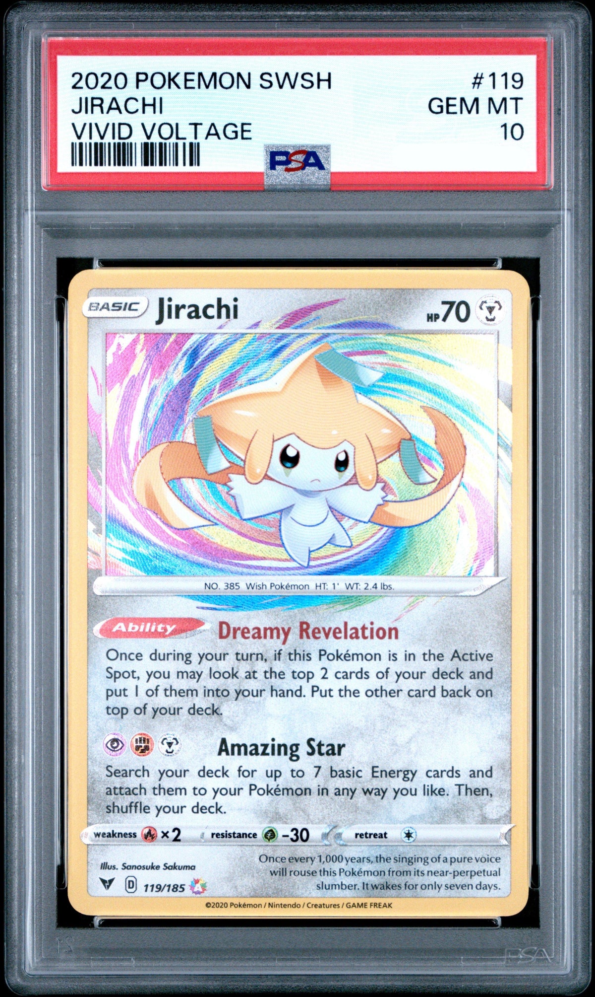 PSA 10 JIRACHI AMAZING RARE VIVID VOLTAGE