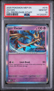 PSA 10Zacian #15 MEP Black Star Promo