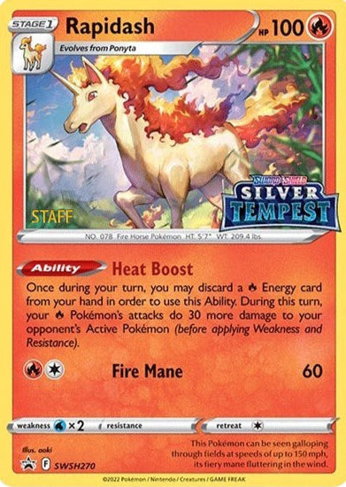 Rapidash (Prerelease) [STAFF] (SWSH270) - SWSH Sword & Shield Promo Cards Holofoil