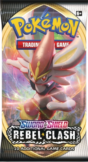 Pokemon Sword & Shield Rebel Clash Sleeved Booster Pack