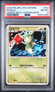 PSA 8 ROSELIA LEAFEON VS METAGROSS EXPERT DECK JP