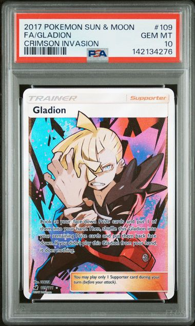 PSA 10 GLADION CRIMSON INVASION