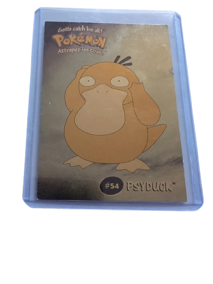 5/8 #54 Psyduck GOLD FOIL - Danone Pokemon Stadium Tip Cards [SEALED]