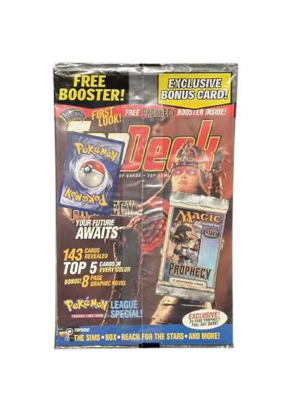 Sealed TopDeck Magazine Volume 2 Issue 7 w/ Mew 8 Black Star Promo & MTG Prophecy Booster