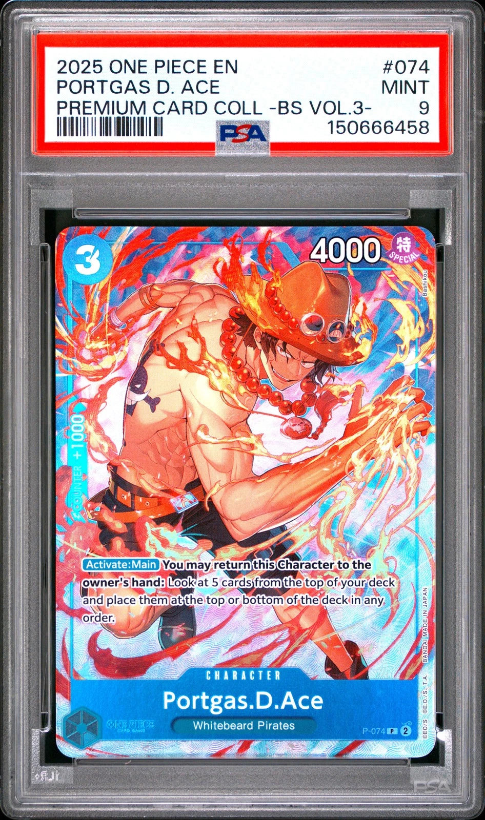 PSA 9 PORTGAS D. ACE BEST SLECTION VOL.3