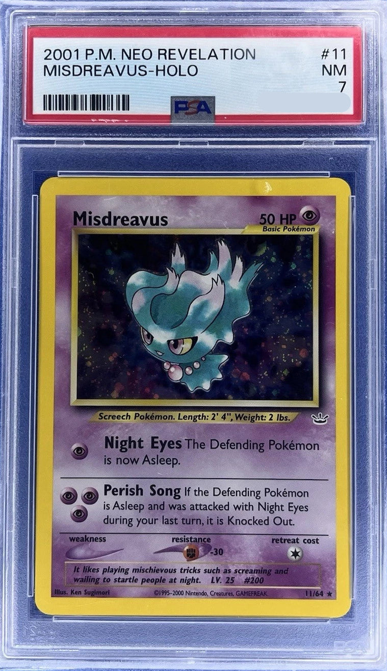 PSA 7 Misdreavus Holo Neo Revelation Unlimited