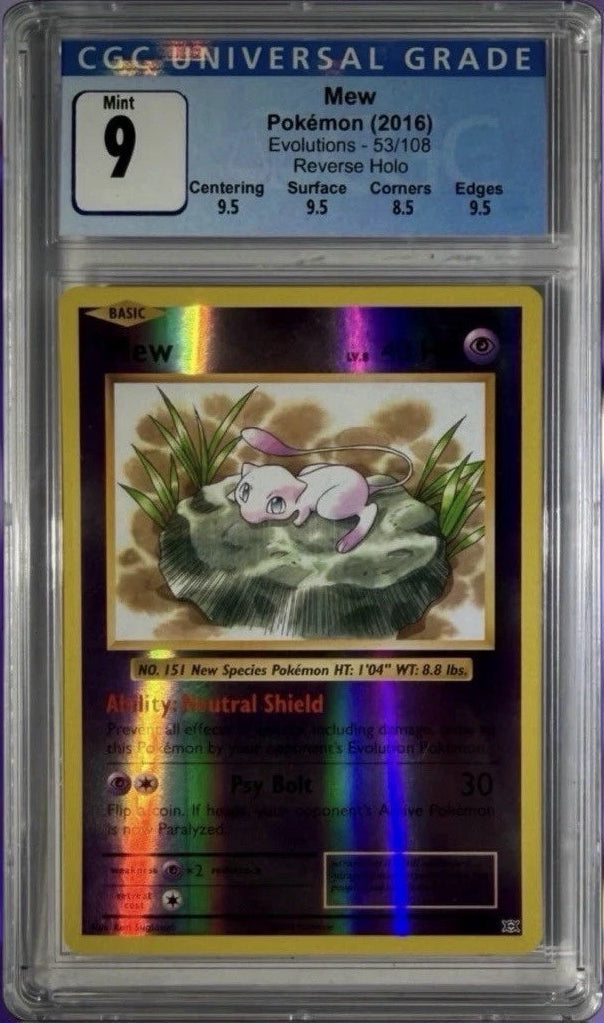 CGC 9 MEW 53/102 REVERSE HOLO