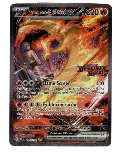 Team Rocket's Moltres ex (229/182) - SV10 Destined Rivals Holofoil [Stamped]