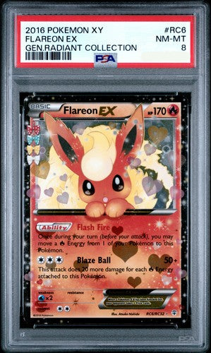 PSA 8 FLAREON EX GEN.RADIANT COLLECTION
