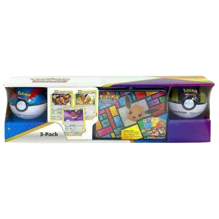 Costco Pokemon Collector 3-Pack: Eevee Treasure Chest + 2 Poke Ball Tins