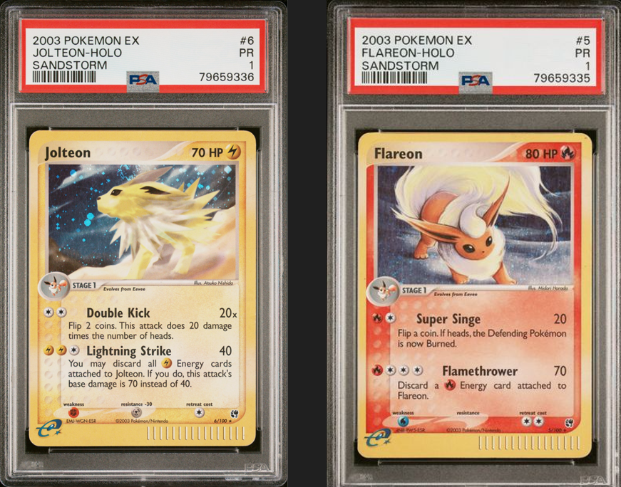 PSA 1 JOLTEON & FLAREON SANDSTORM