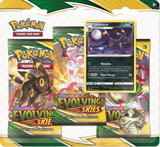 Evolving Skies Umbreon 3-Pack Blister