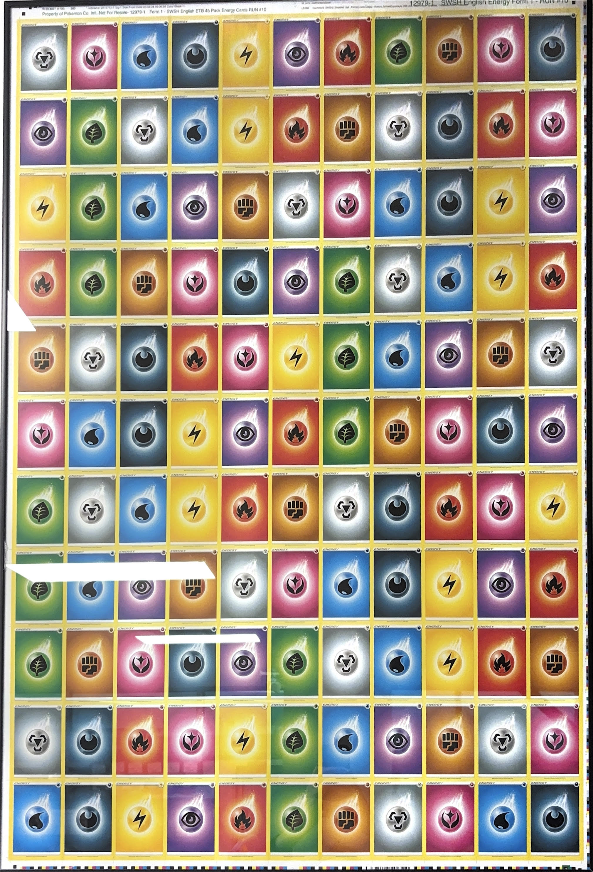 Uncut Sheet SWSH English ETB 45 Pack Energy Cards 2020
