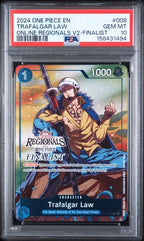PSA 10 TRAFALGAR LAW ONLINE REGIONALS V2-FINALIST