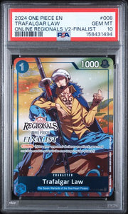 PSA 10 TRAFALGAR LAW ONLINE REGIONALS V2-FINALIST
