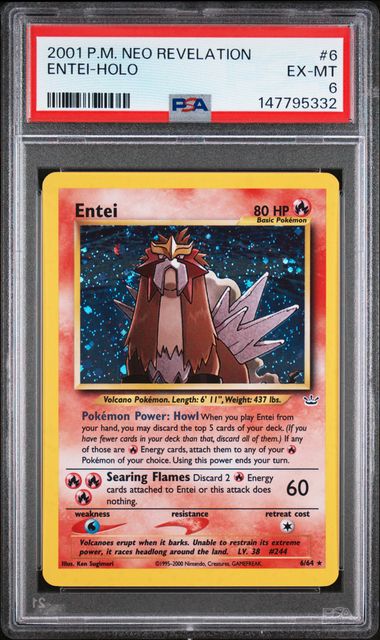 PSA 6 NEO REVELATION #6 ENTEI-HOLO