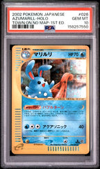 PSA 10 AZUMARILL HOLO TOWN ON NO MAP 1ST ED japenese