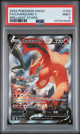 PSA 9 FA/CHARIZARD V BRILLIANT STARS