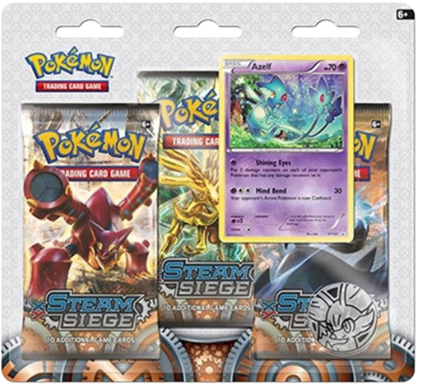 XY Steam Siege Azelf 3-Pack Blister